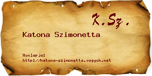 Katona Szimonetta névjegykártya